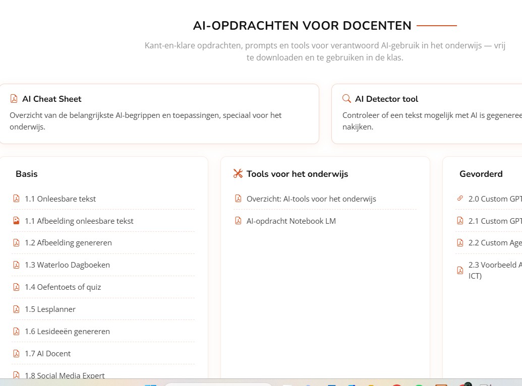 AI-opdrachten voor docenten